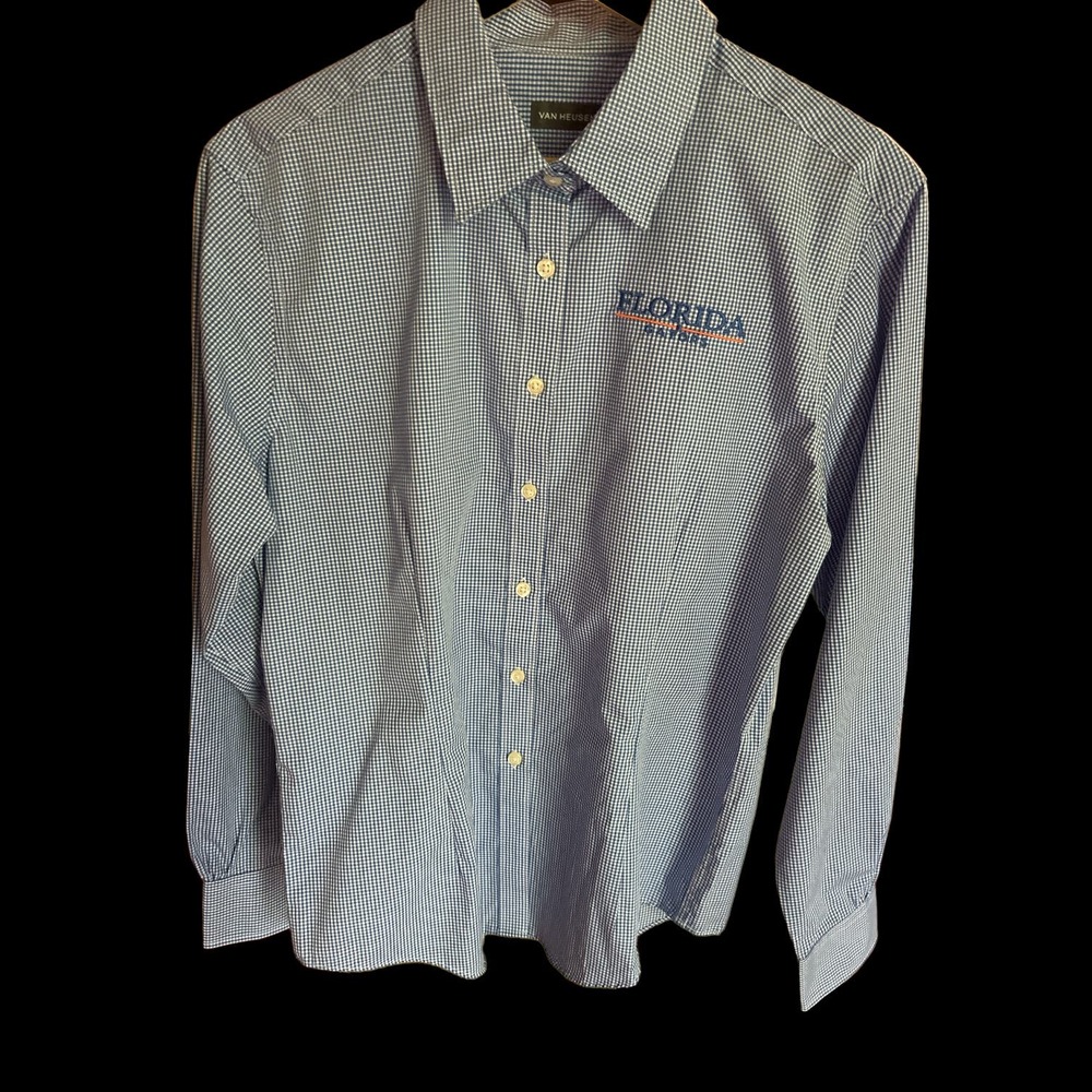 Women's long sleeved Embroidered University of Florida button up shirt